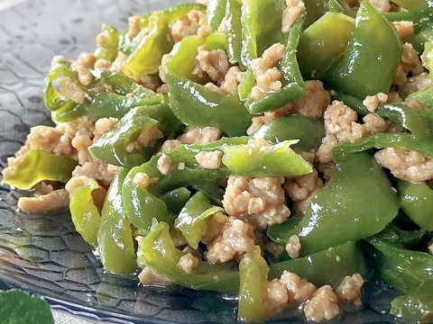 ご飯がモリモリ進む!ピーマンとひき肉の甘辛炒め